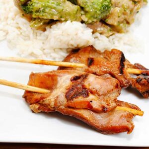 Grilled Pork On Skewers